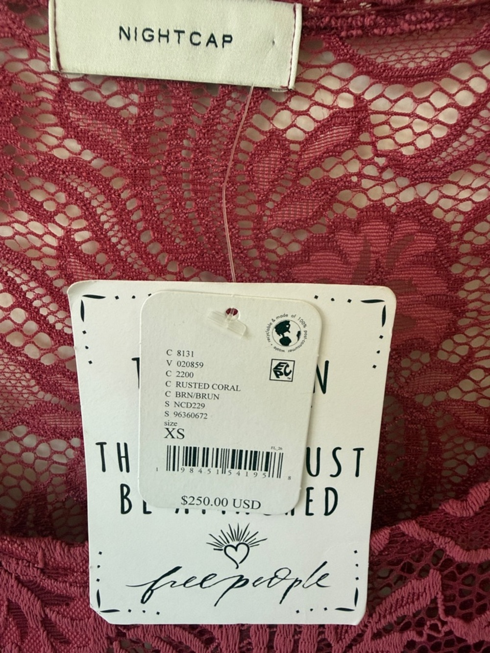 NightcapxFree People NWT Tulip Lace Mini Dress ORG $250